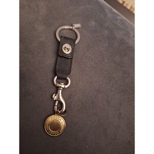 Vintage Coach Leather and Gold Trigger Keychain